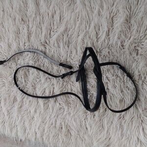 NWOT Black Leather Padded Raised Noseband with flash attachment